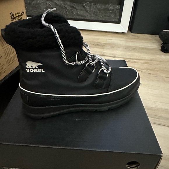 Sorel Shoes - Sorel Explorer Carnival Nylon Winter Boots - Black